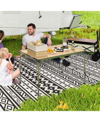 Foldable Table, Adjustable Height Aluminum Table for Picnic