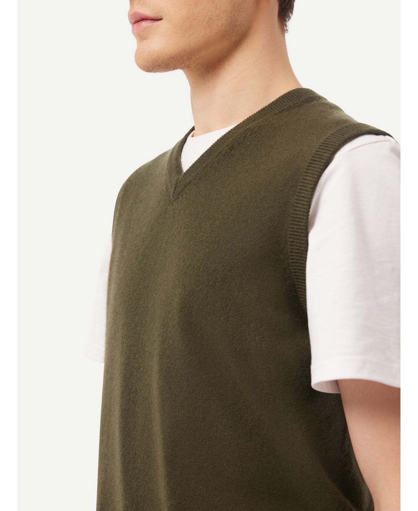 Мужской жилет Gobi Cashmere 100% Cashmere Cashmere Vest, цвет: Зелёный — фото 6