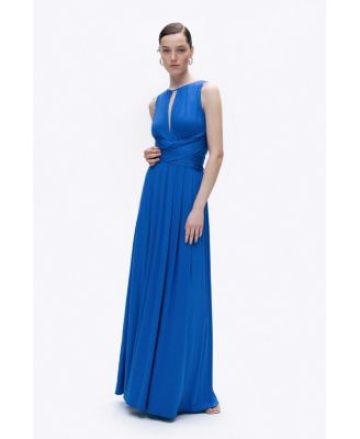Women's Maxi Dress with Belt Detail