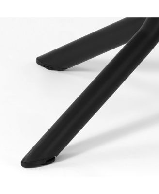 Modern 5-Piece Resin Round Patio Dining Table Set with Stackable Patio Dining Chairs