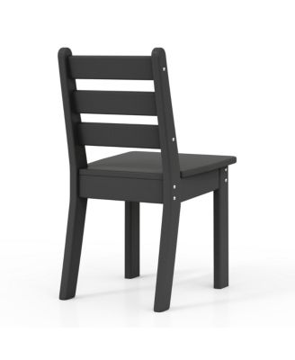 Outdoor HDPE Kids Plastic Toddler Dining Chair (Set of Two)