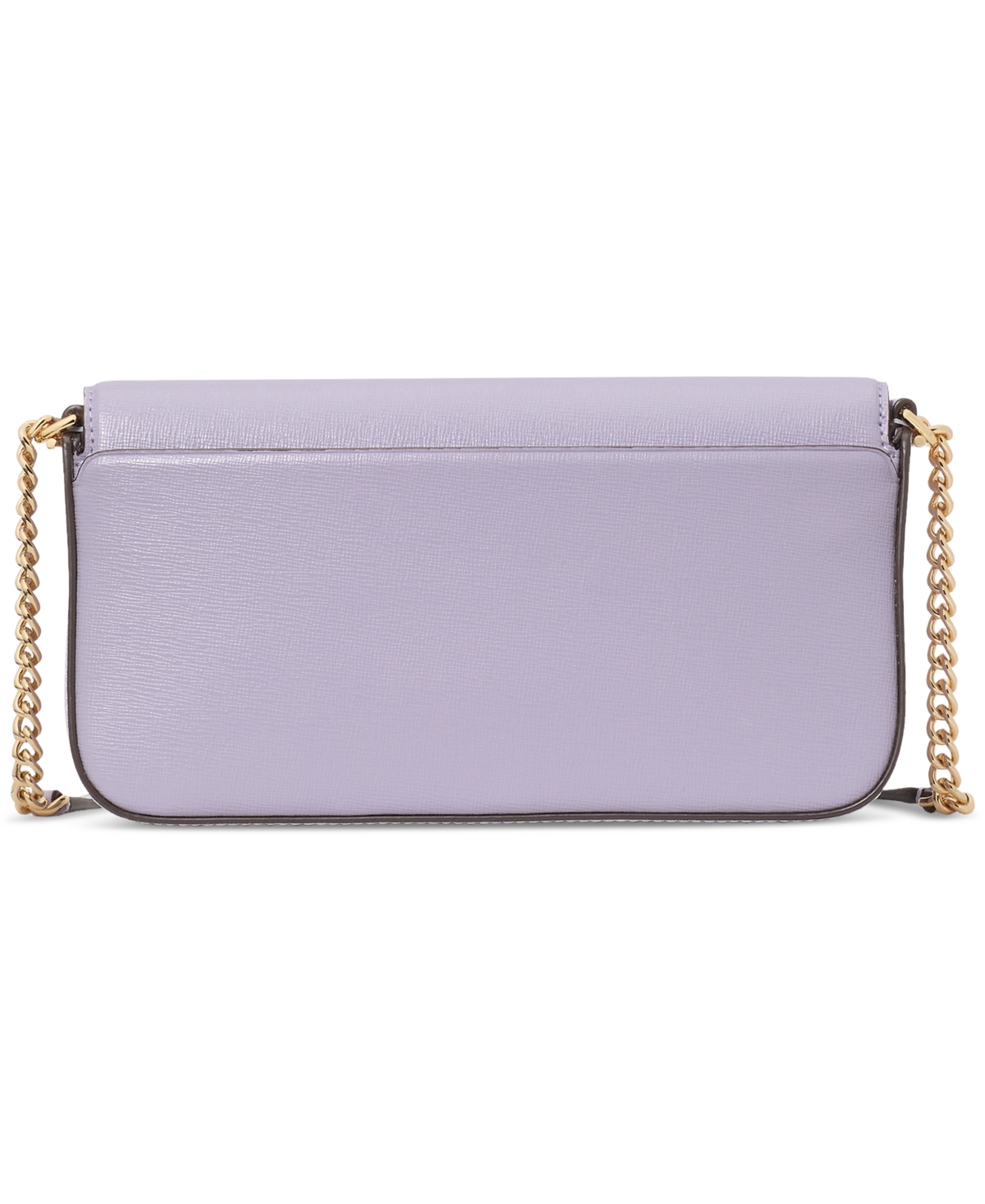 Kate Spade Serena Flap Leather Chain Wallet In Lavender Cream
