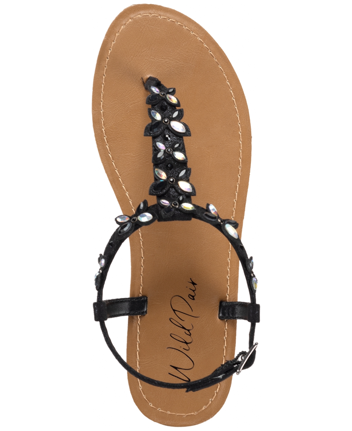 Shop Wild Pair Women's Krisleyy Flat Sandals, Exclusively At Macy's In Black Bling