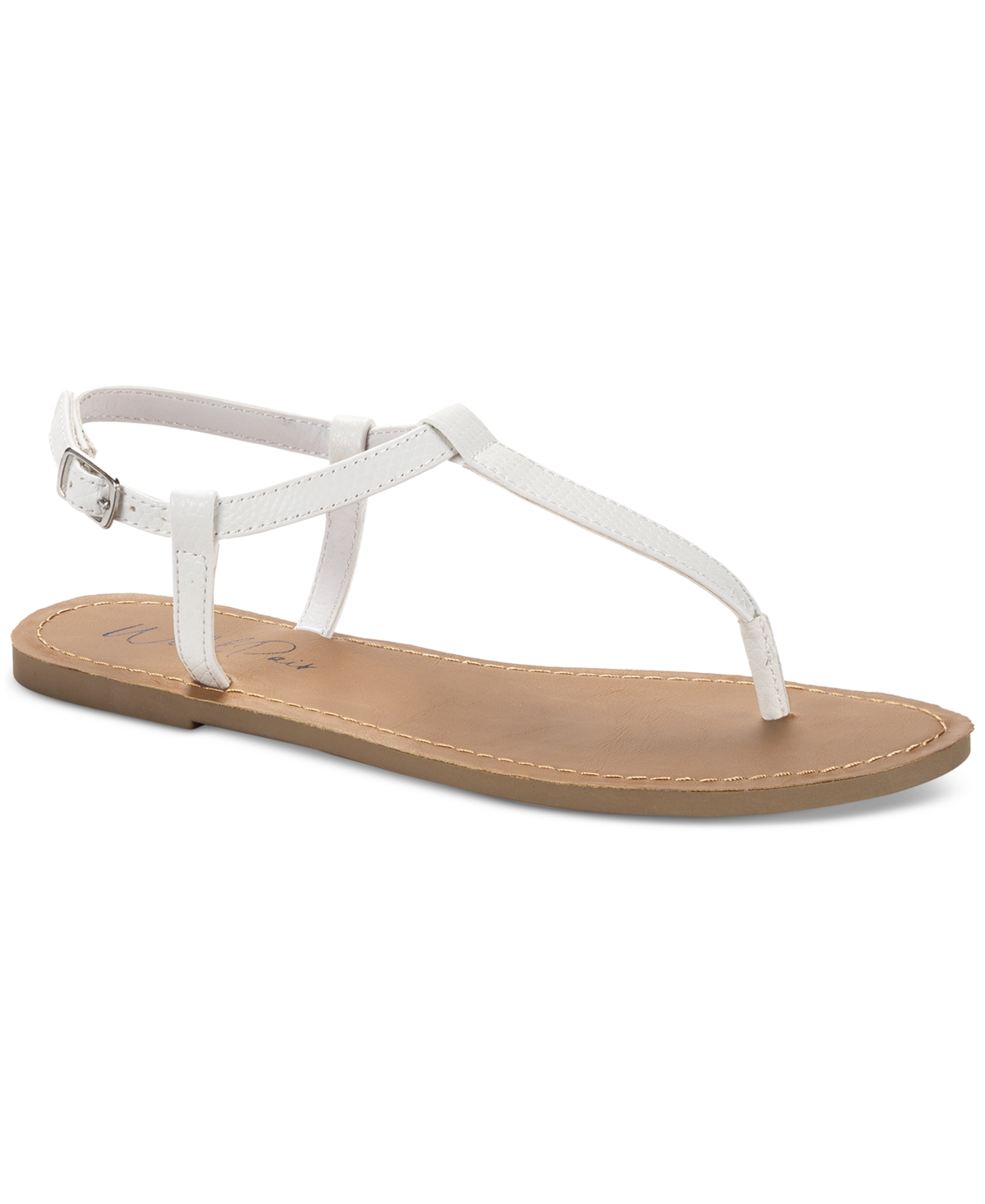 Shop Wild Pair Women's Krisleyy Flat Sandals, Exclusively At Macy's In White