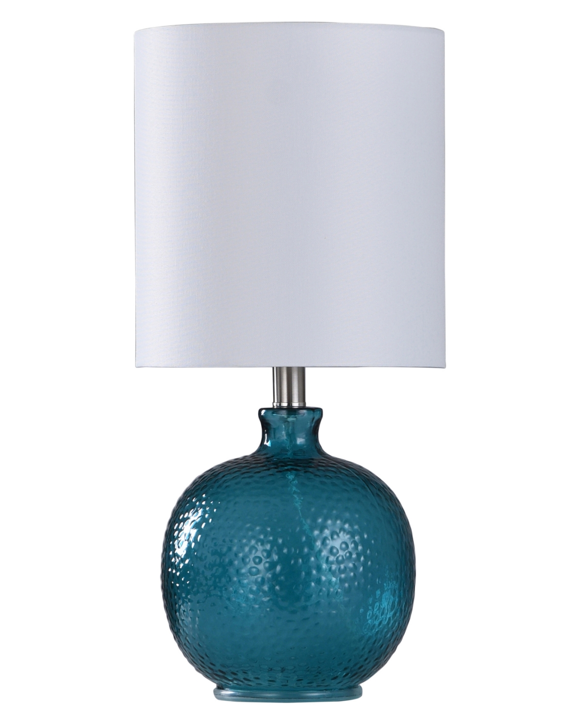 Shop Stylecraft Home Collection 20" Antique Glass Table Lamp In Blue