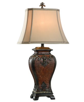 33.5" Dundee Faux Crocodile Poly Table Lamp