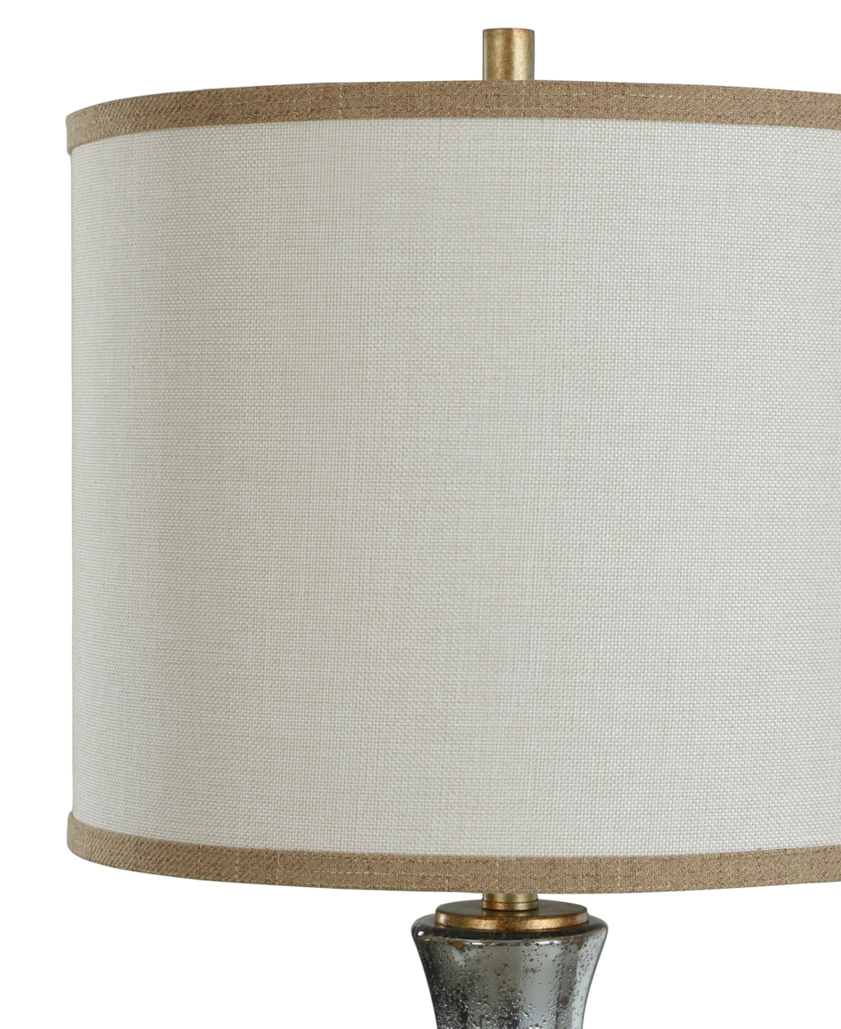 Shop Stylecraft Home Collection 32" Eirian Glass Table Lamp In Silver
