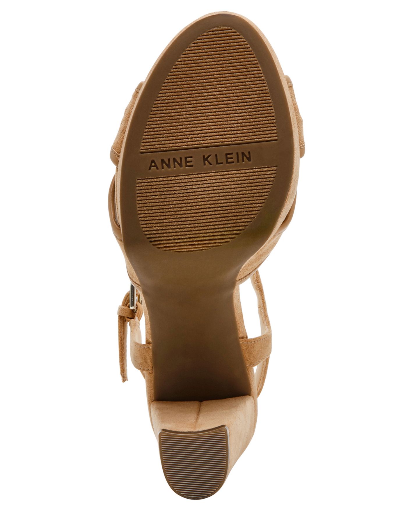 Женские сандалии Anne Klein Verde Block Heeled Dress Sandals, цвет: Натуральный замшевый — фото 5