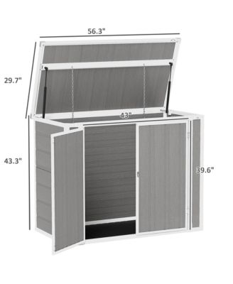 4.7 x 2.5FT Outdoor Storage Shed for Trash Cans, Lockable,