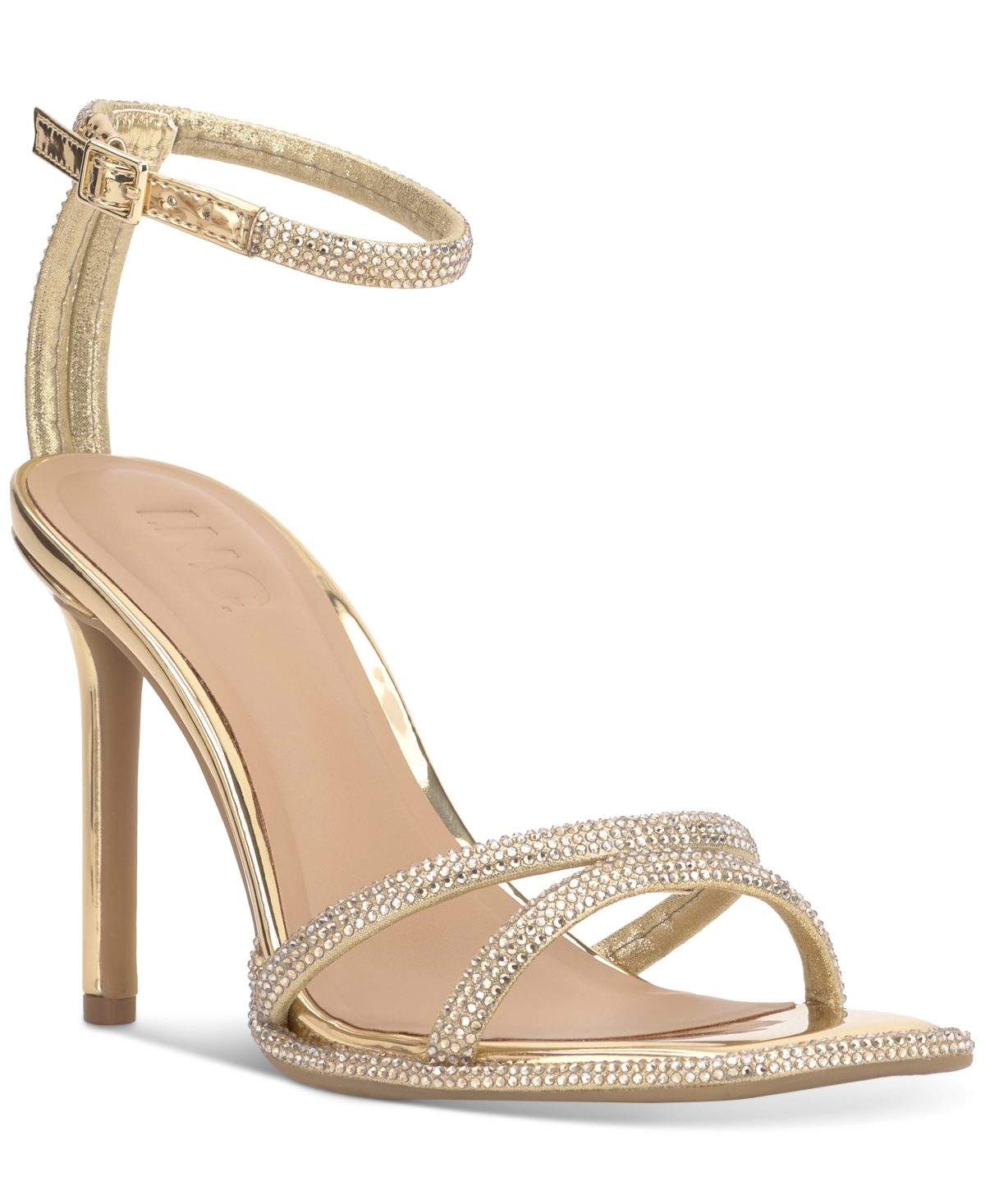 Shop Inc International Concepts Women's Tahara Evening Sandals, Exclusively At Macy's In Gold Bling