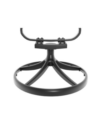 Streamdale 7-Pc Cast Aluminum Dining Set, 6 Swivel Chairs, 47" Round Table, Black Frame