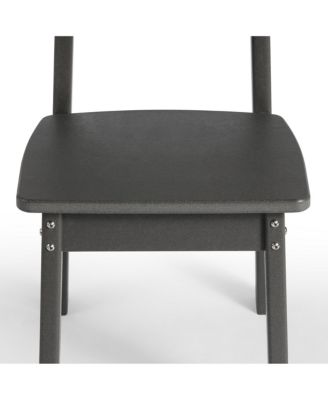 Outdoor HDPE Kids Modern Plastic Toddler Dining Chairs (Set of Two)