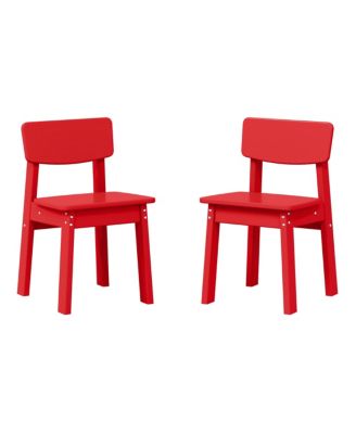 Outdoor HDPE Kids Modern Plastic Toddler Dining Chairs Set of 2