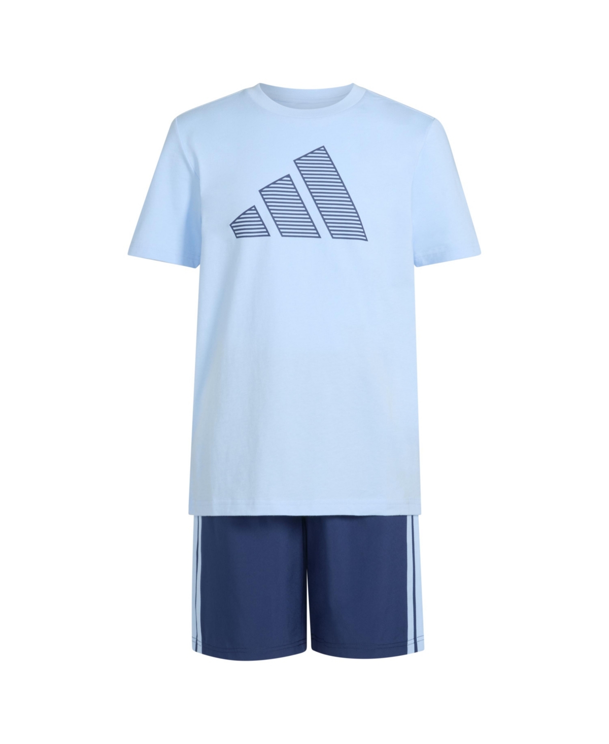 Adidas Originals Big Boys 2-piece Short Sleeve T-shirt And Woven Shorts Set