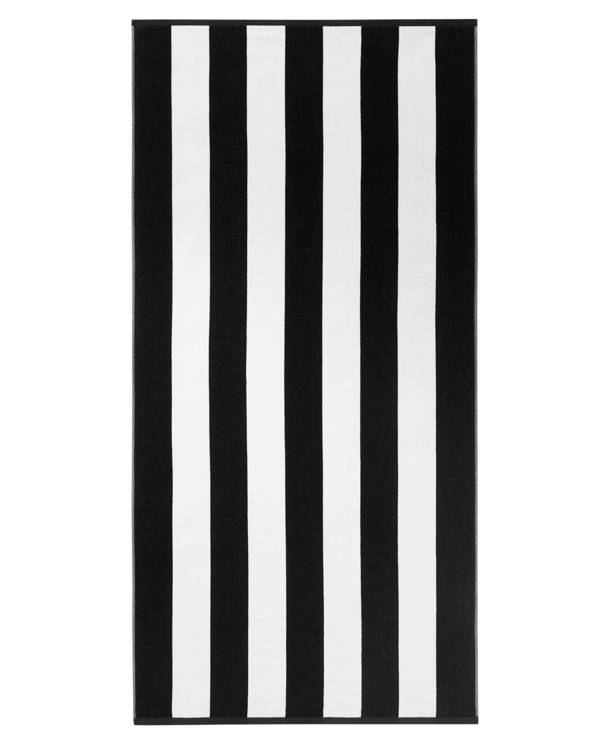 Juicy Couture Stripe Cotton Beach Towel In Black,white,pink,green