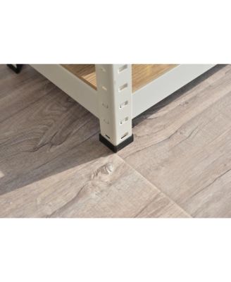 White and Chrome 4 Tier Rectangular Bookshelf Modern Open Shelf with X Shape Cross Bar Design