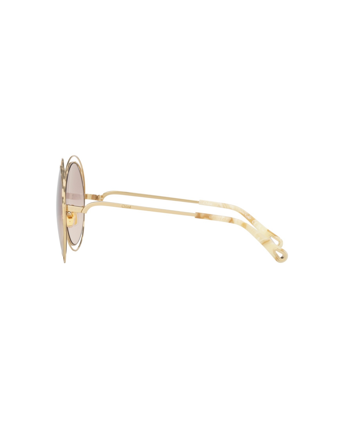 Chloé Womens Gold Ch0045s Round-frame Metal Sunglasses In Gold Shiny