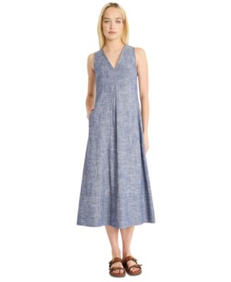 Luxely - Women's Sleeveless V-Neck Midi Dress