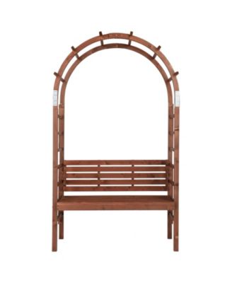 Wooden Arch with Bench for 2 People for Stylish Outdoor Seating and Garden Decor
