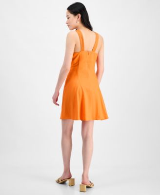Women's V-Neck Sleeveless A-Line Dress, Exclusively at Macy's