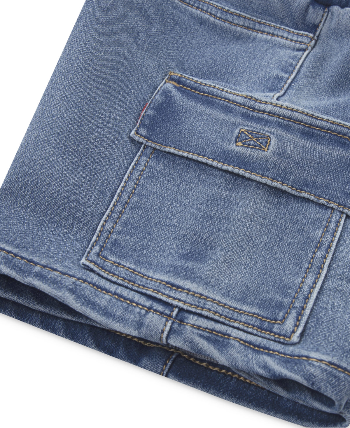 LEVI'S LITTLE BOYS SAILING SHIRT AND DENIM CARGO SHORTS SET 