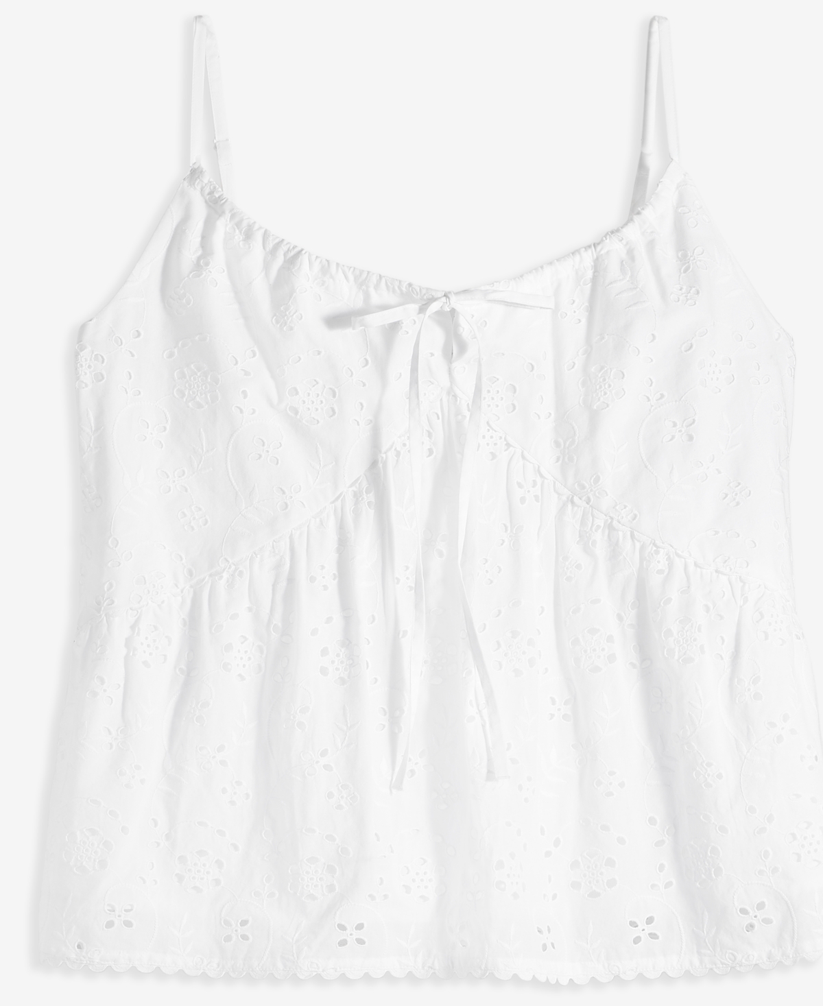 Shop On 34th Women's Eyelet Scalloped-trim Tank, Exclusively At Macy's