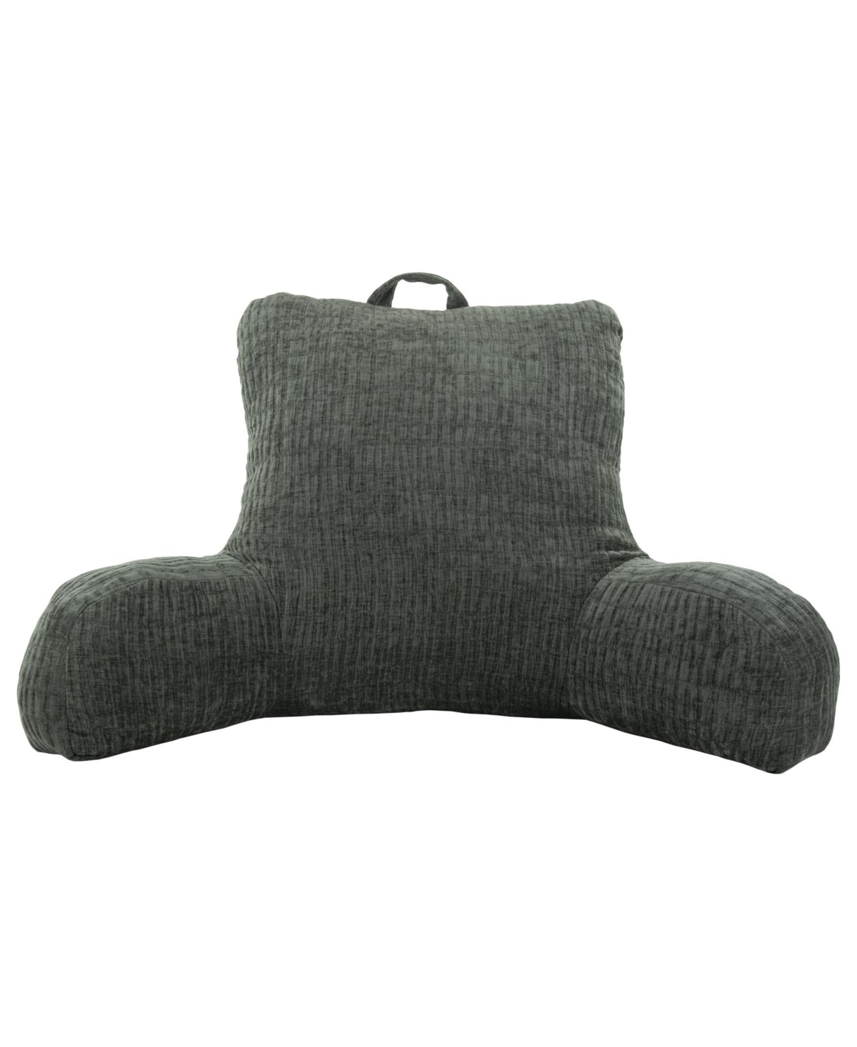 Arlee Home Fashions Sutton Place Singer Backrest Pillow, 33" X 18" In Dark Gray