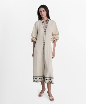 MANGO - Women's Openwork Cotton Dress