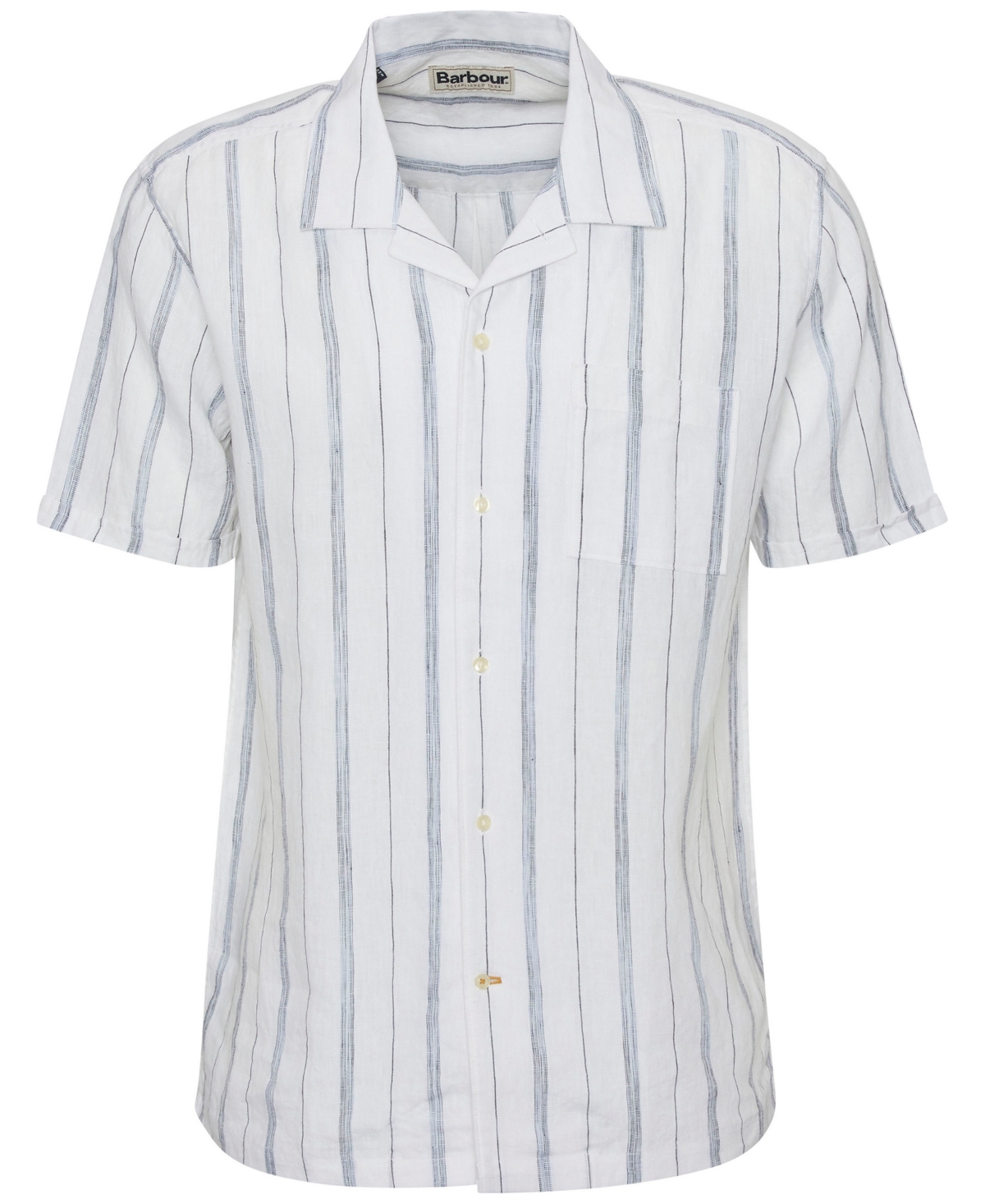 BARBOUR MEN'S GARNOCK SHORT SLEEVE STRIPED BUTTON-FRONT CAMP SHIRT 