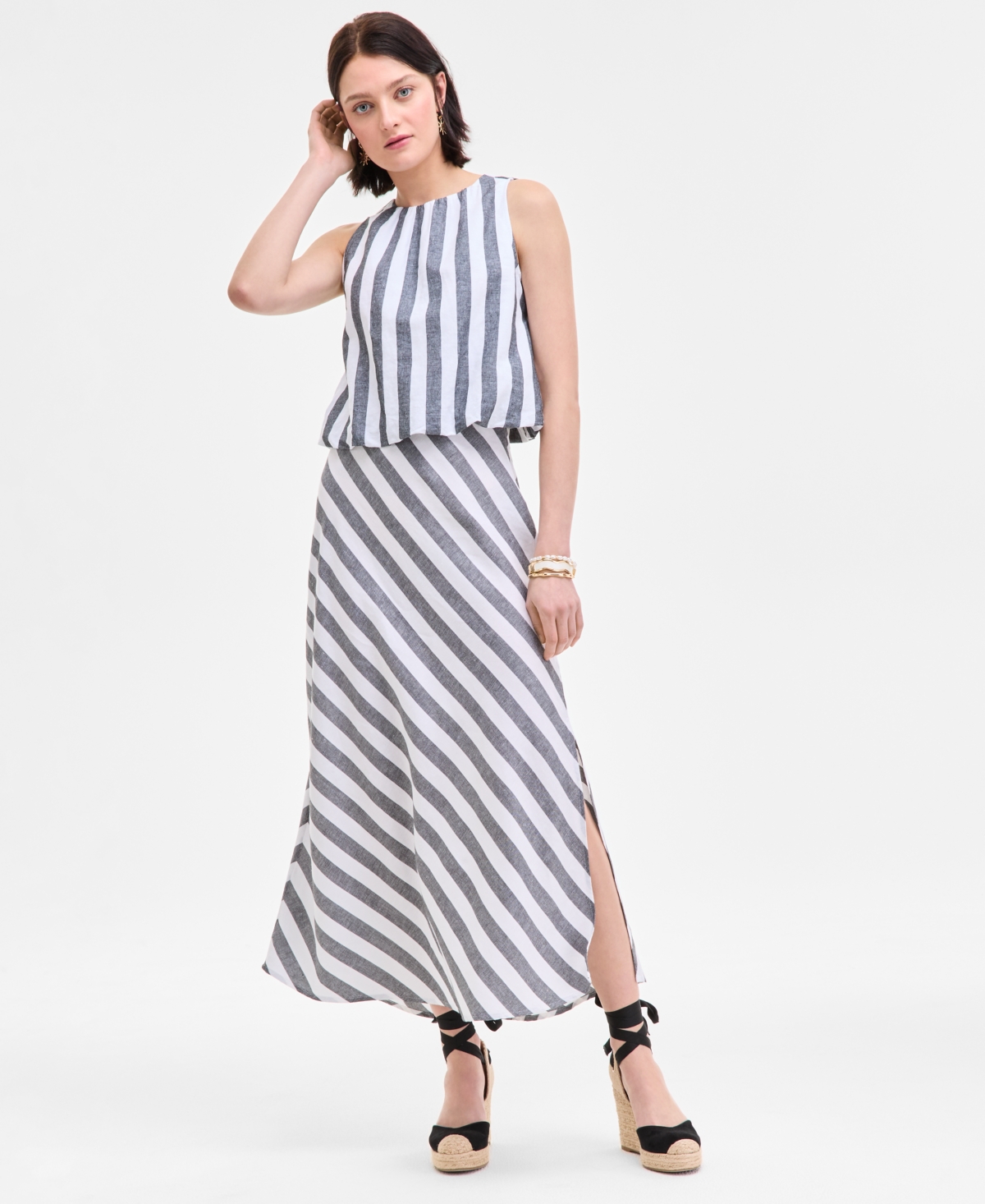 On 34th Women's Striped Maxi Skirt, Exclusively At Macy's
