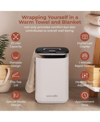 Towel Warmer Bucket, 23L, Adjustable Timer, Auto Shut-Off, Black