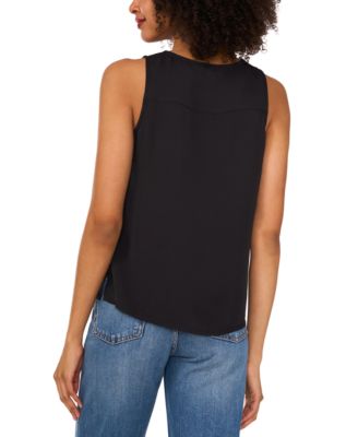 Women's V-Neck Crossover Sleeveless Top