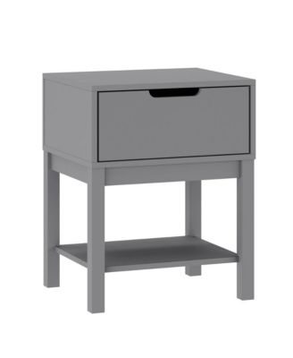 Samuel Kids Single-Drawer Night Stand With Solid Wood Frame, Side Table For Kids Bedroom With Open Shelf