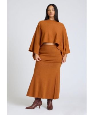 Plus Size Sweater Maxi Skirt