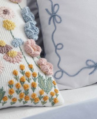 3D Petals Decorative Pillow, 18" x 18"