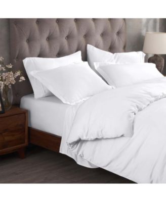 Egyptian Cotton 300 Thread Count Solid Duvet Cover Set, King/California King