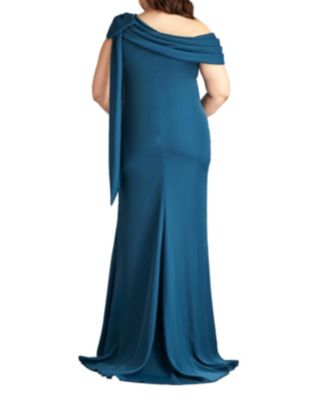 Women's Cassia Bow-Shoulder Crepe Gown