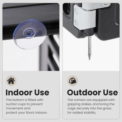 Dog Playpen Adjustable Folding Portable Pet Fence For Small To Medium Dogs Indoor Outdoor Use