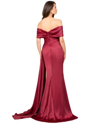 Women's Off Shoulder Satin Dress