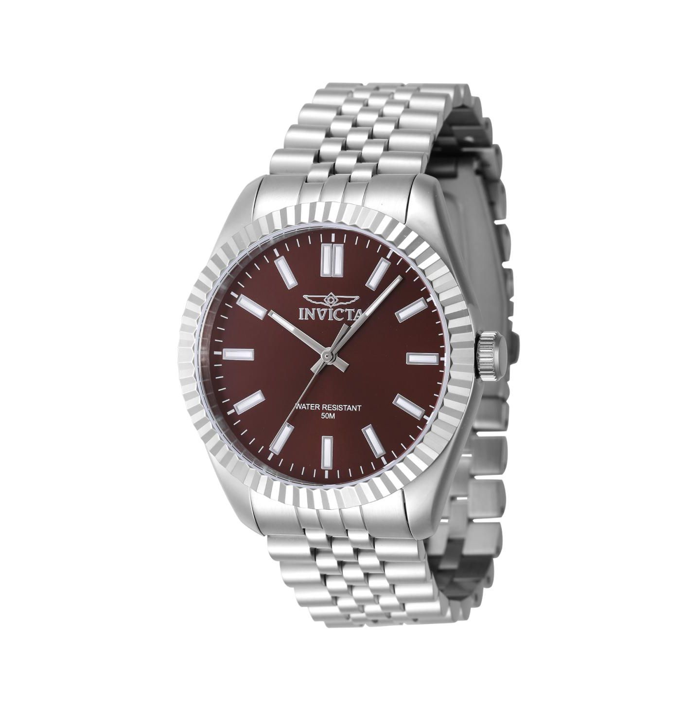 Мужские часы Invicta 47482 Specialty Quartz 3 Hand Copper Dial, цвет: Серебряный — фото 2