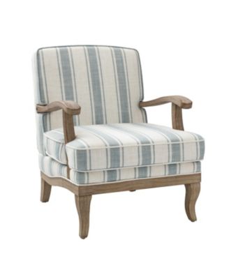 Wooden Upholstered Rinaldo Armchair with Feet Featuring Graceful Curves