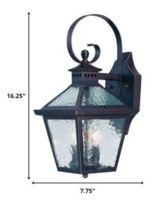 Hammered Glass Wall Light Fixture for Bathroom and Hallway Lighting