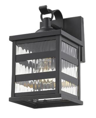 Outdoor Wall Light with Glass Panels for Porch and Entryway Lighting