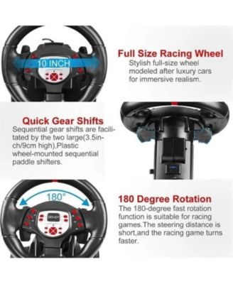 Game Controller Steering Wheel Accelerator pedal Ergonomic Design Comfortable Grip For PC PS3 PS4 Switch Android