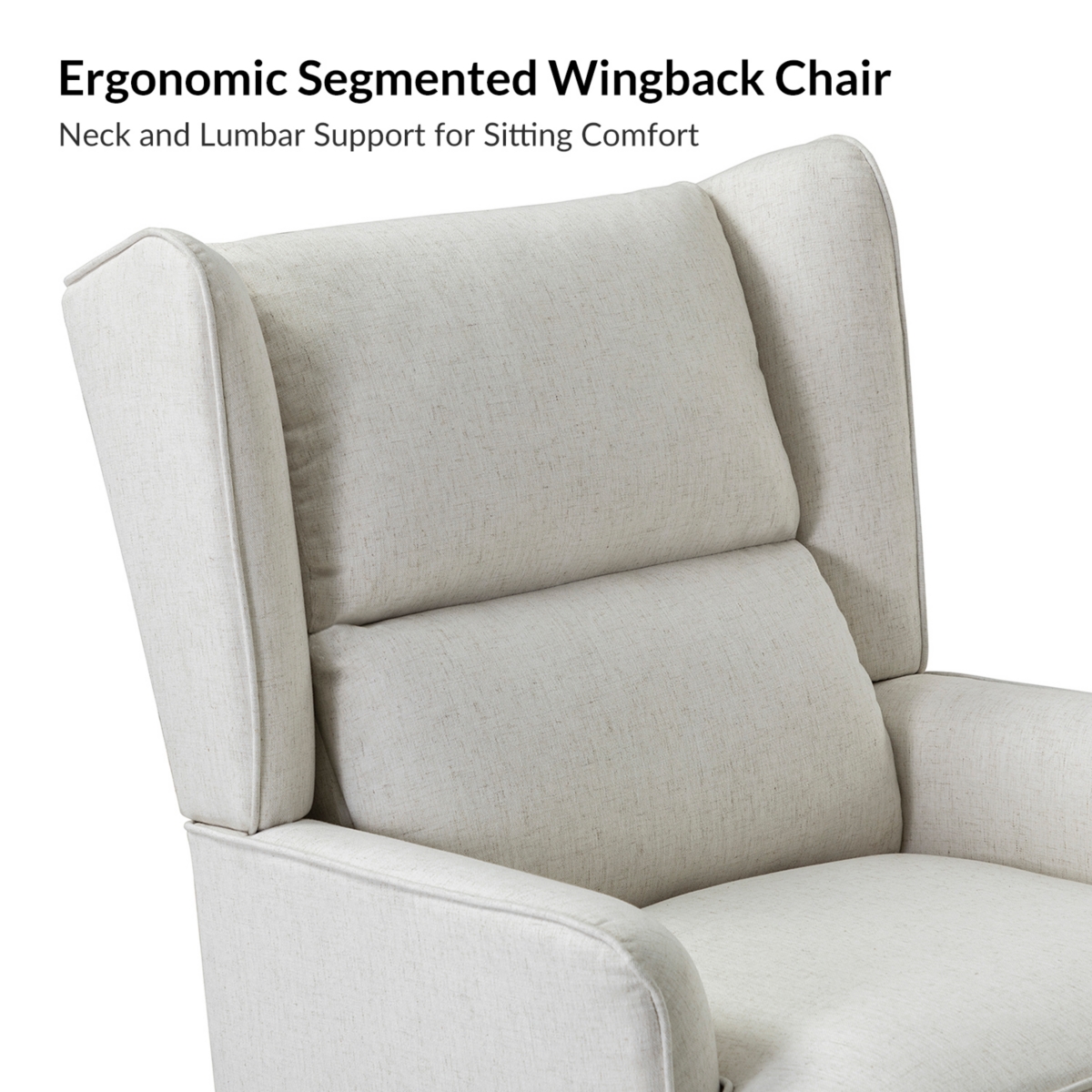 Adrian modern rocking chair with solid wood legs