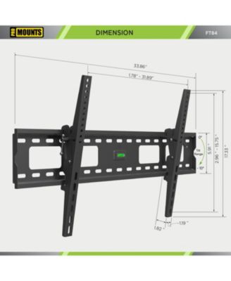 Tilting TV Wall Mount For 50" to 92" TVs Holds Up to 165lbs 