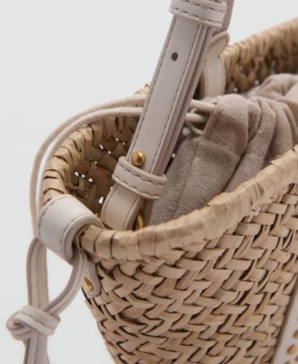 Women's Small Double Handle Natural Fiber Bag