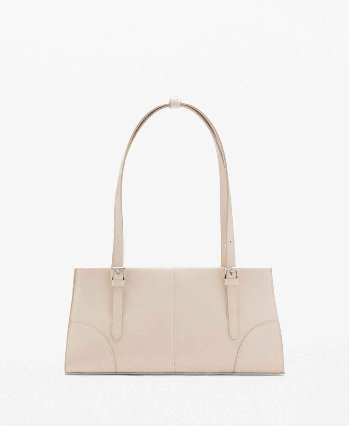 Mango Women's Buckles Shoulder Bag In Off White