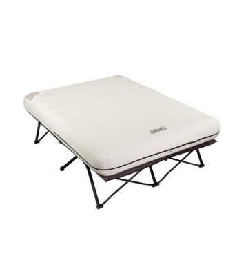 Camping Cot & Air Mattress Combo with Battery Pump & Side Tables, Queen