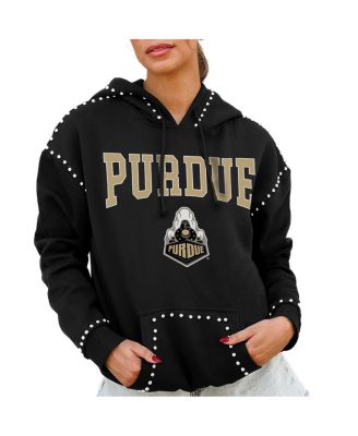 Gameday Couture - Women's Black Purdue Boilermakers Studded Pullover Hoodie